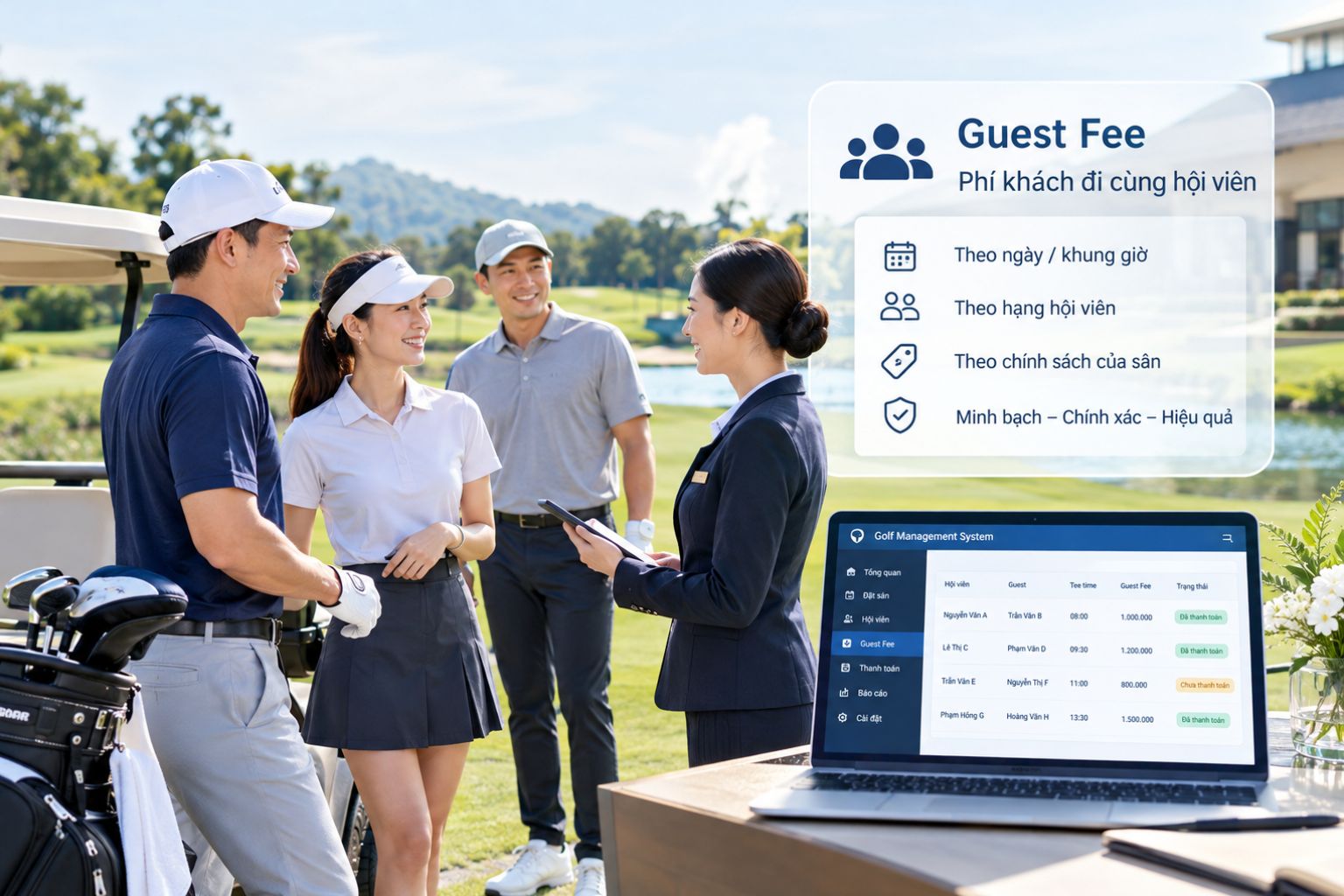 Guest Fee là gì? Cách quản lý phí khách đi cùng hội viên golf
